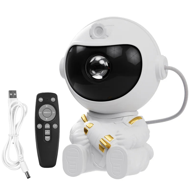 LED Star Galaxies Projector Night Light Astronaut Starry Sky Bedroom Room Decor Children&