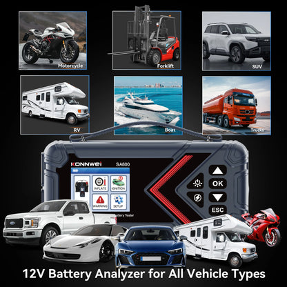 Konnwei SA600 6-in-1 Portable Jump Starter 10000mAh 1000A Peak 120PSI Air Compressor Car Battery Booster Tire Inflator