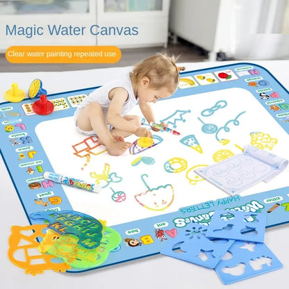 Magic Water Drawing Mat Coloring Doodle with Reusable Magic Pens Montessori Painting Board Educational Toys Kids Gifts