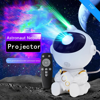 LED Star Galaxies Projector Night Light Astronaut Starry Sky Bedroom Room Decor Children&