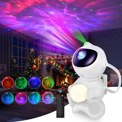 Astronaut LED Star Projector Night Light Galaxy Projectors Bluetooth Speaker for Bedroom Room Decor Kids Gift Starry Sky Lamp