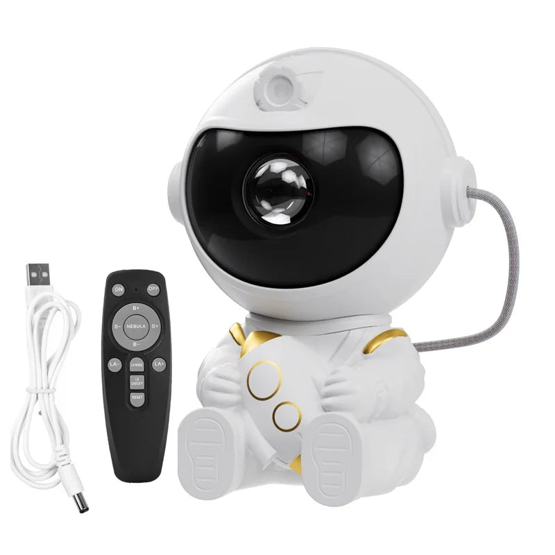 LED Star Galaxies Projector Night Light Astronaut Starry Sky Bedroom Room Decor Children&